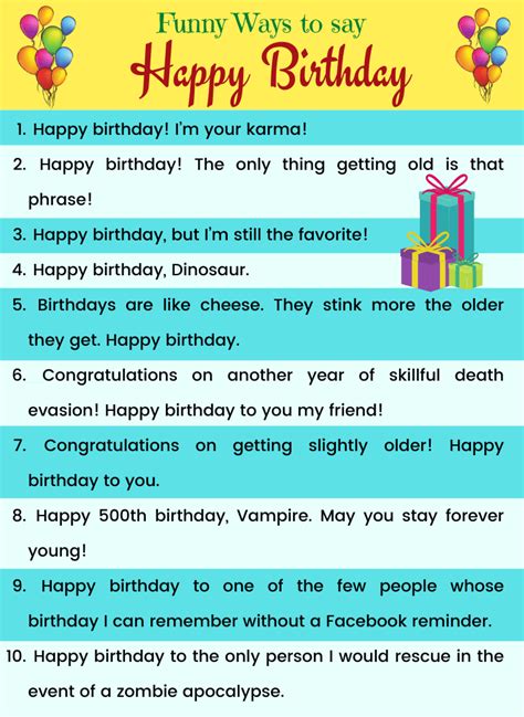 funny original ways to say happy birthday
